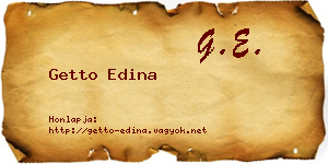 Getto Edina névjegykártya